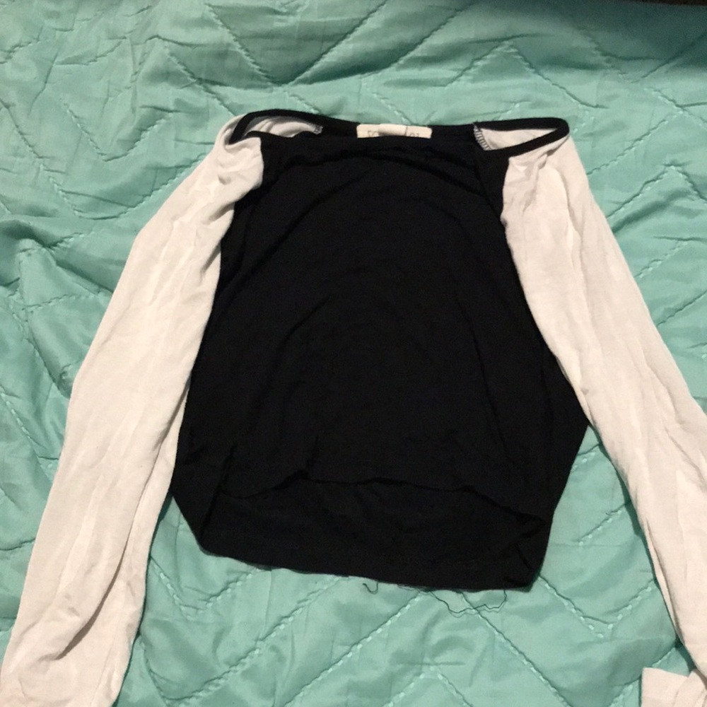 Black and white forever21 crop top